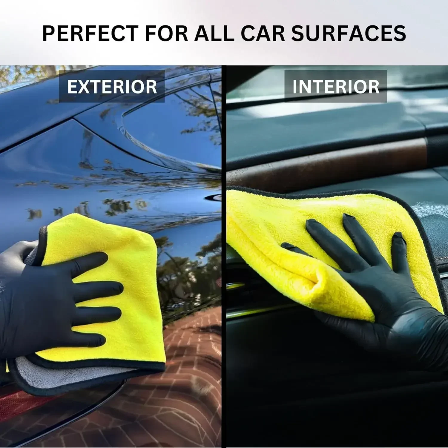 Microfiber Car Drying Towel Super Absorbent - 1/10 個洗車マイクロファイバータオル車のクリーニング乾燥布ケアクロスマイクロファイバータオル車のマイクロファイバークロス超吸収性