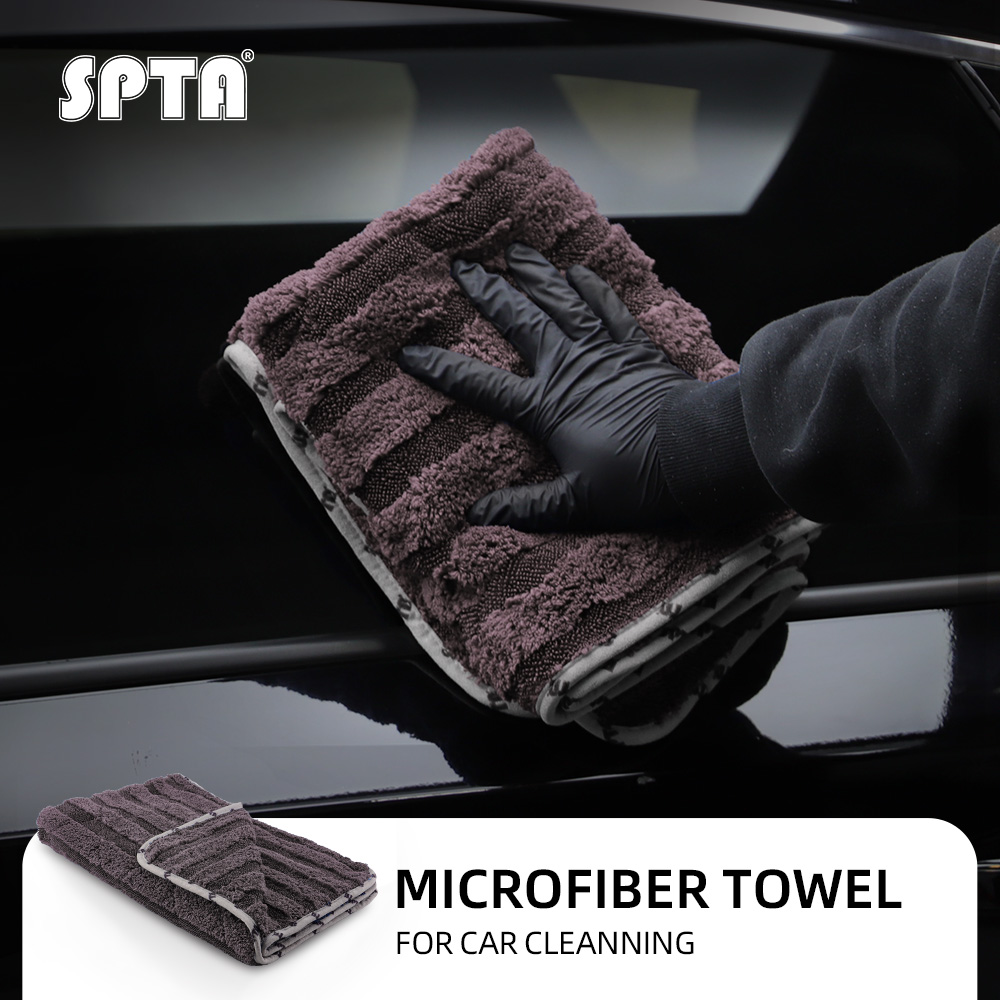 Microfiber Car Drying Towel Super Absorbent - SPTA グレー マイクロファイバー製 車用乾燥タオル 超吸収性 82×54cm