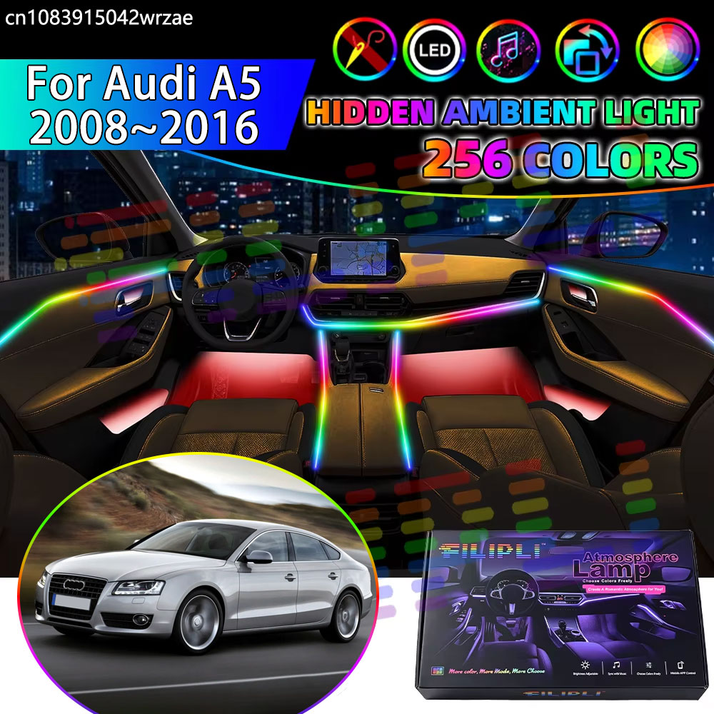 Led Ambient Interior Car Lights App Control - アウディ A5 2008～2016 8T 8F MK1用