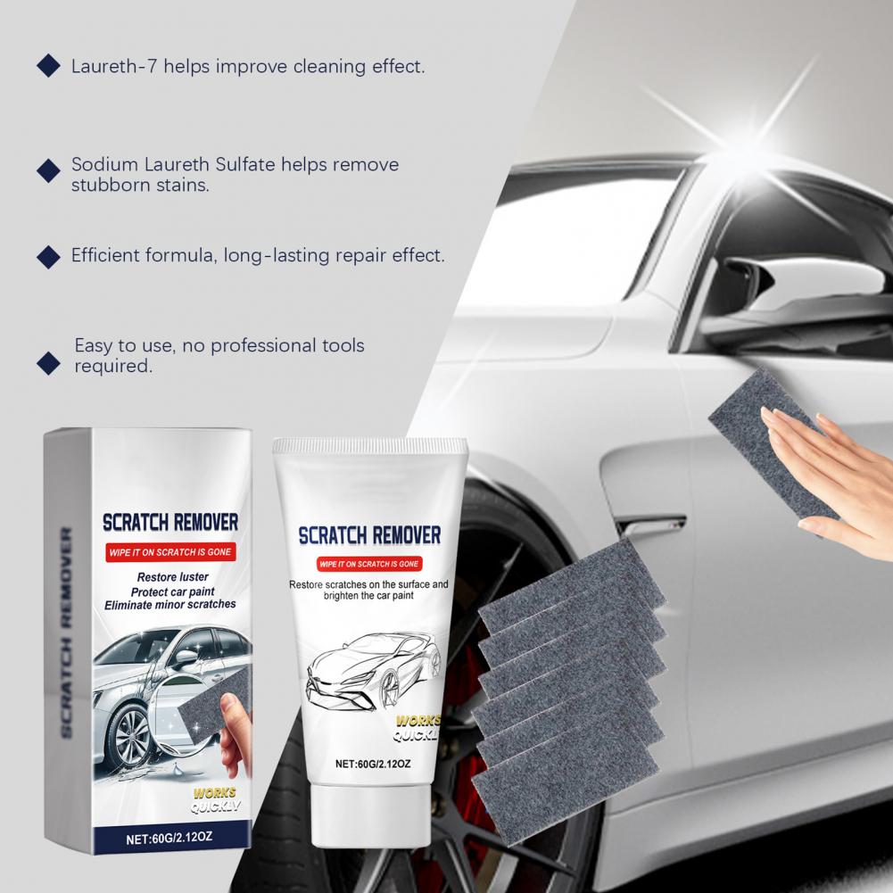 Car Scratch Repair Polishing Wax Paste - 車の傷修理ペースト,ナノスパーキングクロス,傷除去剤,研磨ワックス,塗料保護