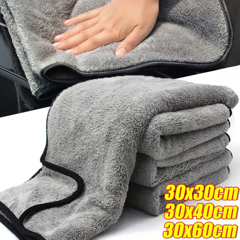 Microfiber Car Drying Towel Super Absorbent - 車のマイクロファイバータオルクリーニングディテールクロスオートケア乾燥タオルケアクリーニング研磨布洗車超吸収性