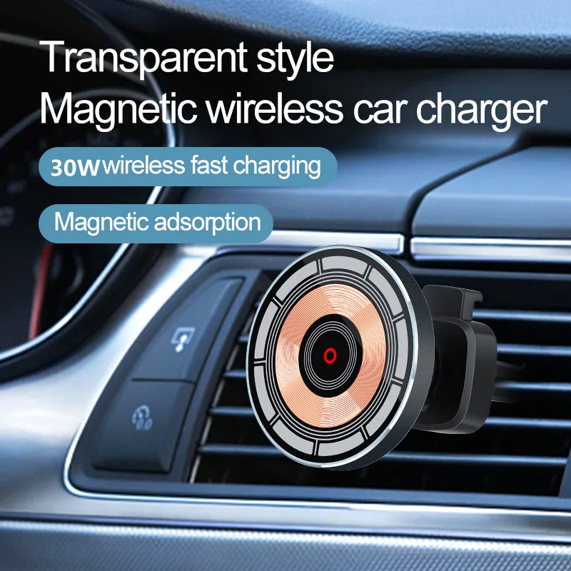 iPhone用、MagSafe対応、車載用磁石式ワイヤレス充 - Wireless Car Charger Mount Fast Charging のレビューと価格
