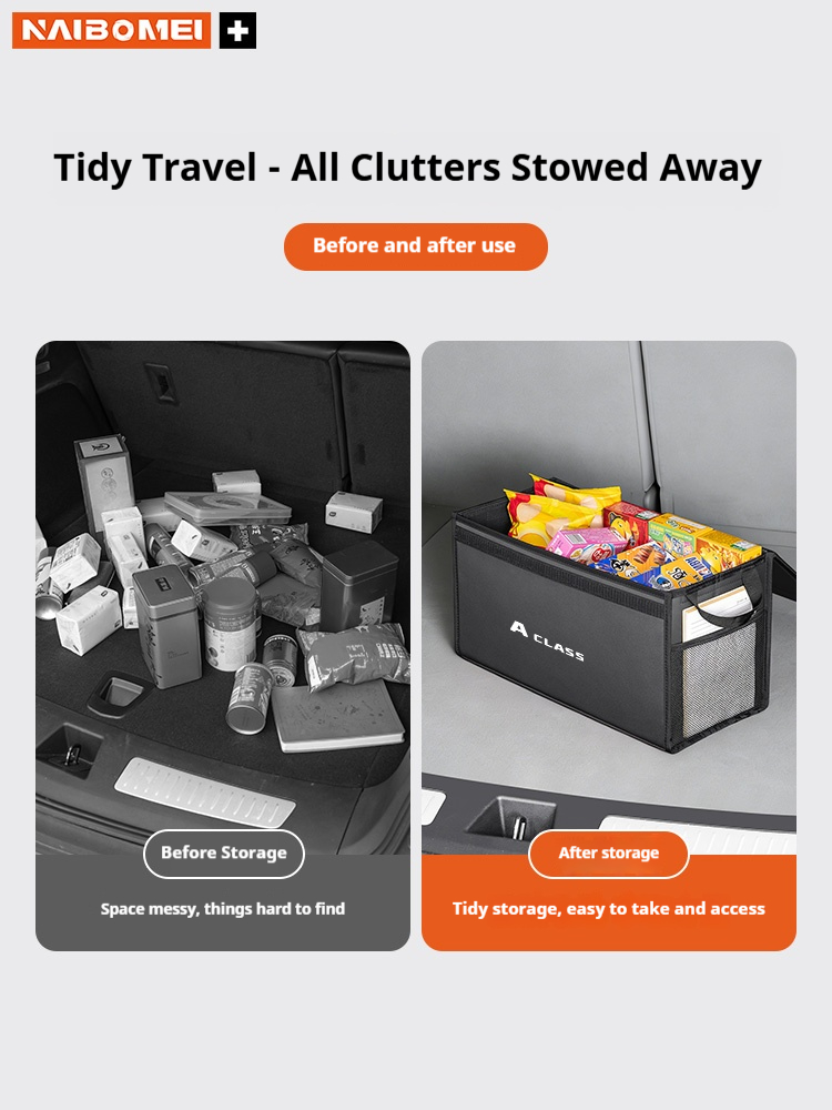 メルセデスベンツ A クラス車のトランク折りたたみ式収納ボッ - Car Trunk Organizer Foldable Storage Box のレビューと価格