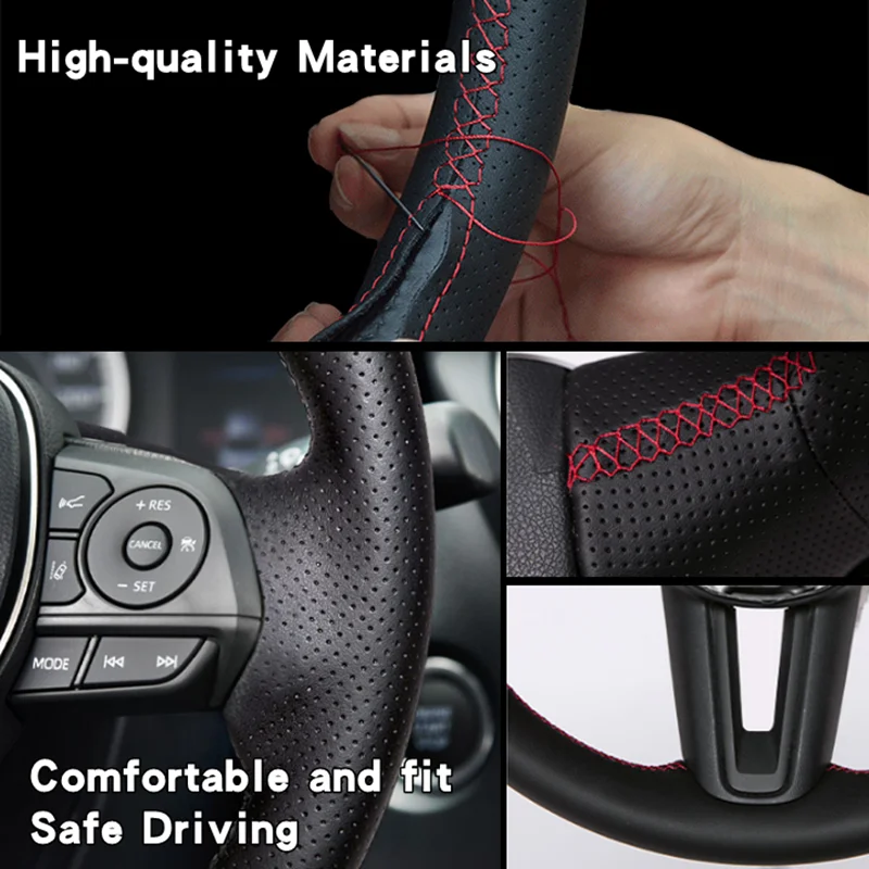 アルファロメオ ジュリア ステルヴィオ 2015-2018用 - Car Steering Wheel Cover Anti Slip Breathable のレビューと価格