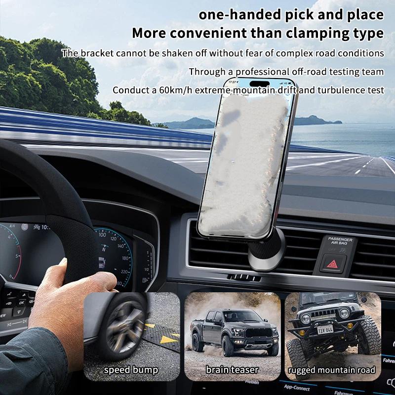 新品 1個入り カーボンファイバー製 磁石式 車載用スマホホ - Magnetic Phone Holder For Car Vent のレビューと価格