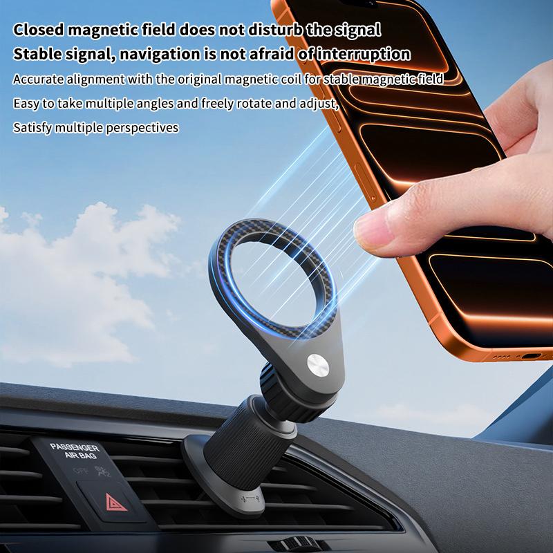 新品 1個入り カーボンファイバー製 磁石式 車載用スマホホ - Magnetic Phone Holder For Car Vent のレビューと価格