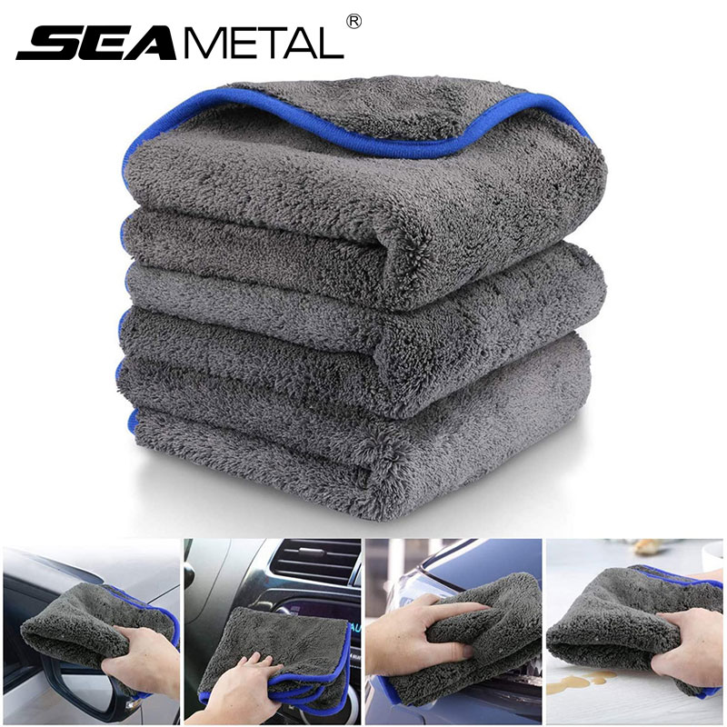 ナイロン-マイクロファイバーカーウォッシュタオル1200gs - Microfiber Car Drying Towel Super Absorbent のレビューと価格