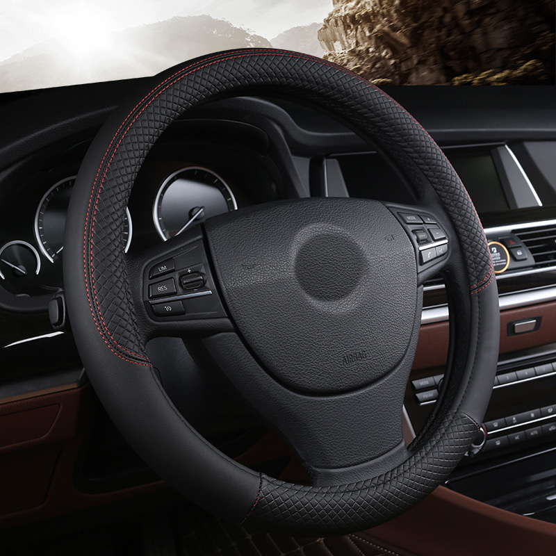 革車のステアリングホイールカバー 37 センチメートル-38 - Car Steering Wheel Cover Anti Slip Breathable のレビューと価格