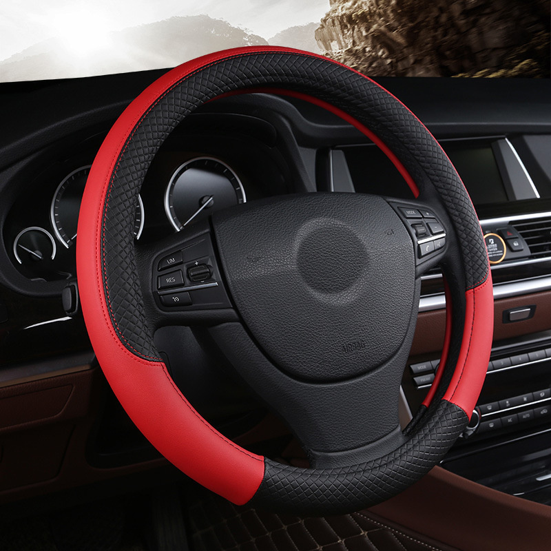 革車のステアリングホイールカバー 37 センチメートル-38 - Car Steering Wheel Cover Anti Slip Breathable のレビューと価格