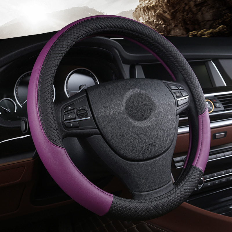 革車のステアリングホイールカバー 37 センチメートル-38 - Car Steering Wheel Cover Anti Slip Breathable のレビューと価格