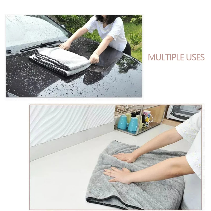 マイクロファイバータオル洗車アクセサリー超吸収性車のクリーニ - Microfiber Car Drying Towel Super Absorbent のレビューと価格
