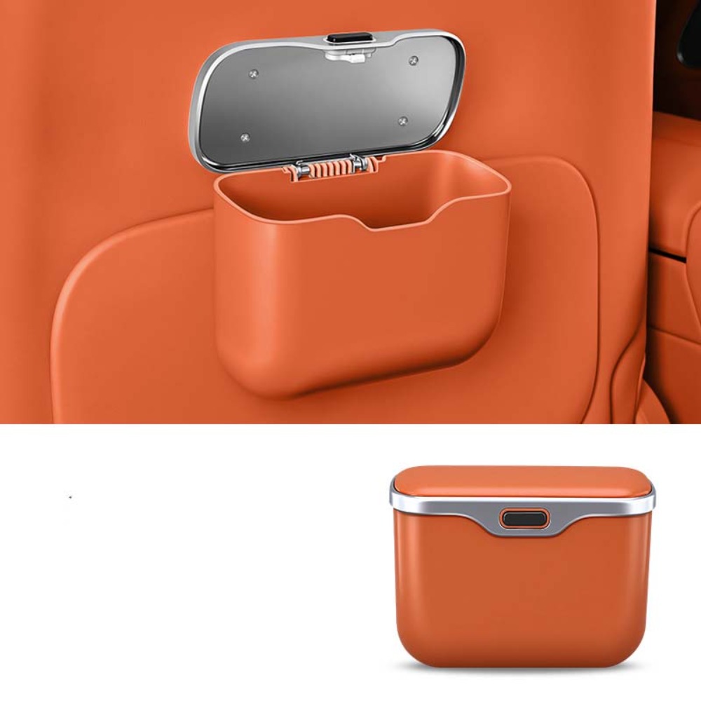 多機能車用ゴミ箱 蓋付きボタン付き 防水 省スペース 吊り下 - Waterproof Car Trash Can With Lid のレビューと価格