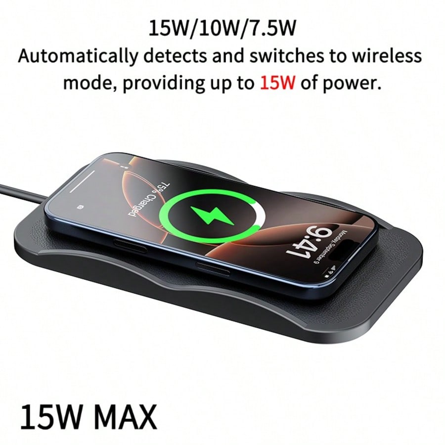 タフディウール製、一体成型シリコン製、正方形デザインのUSB - Wireless Car Charger Mount Fast Charging のレビューと価格