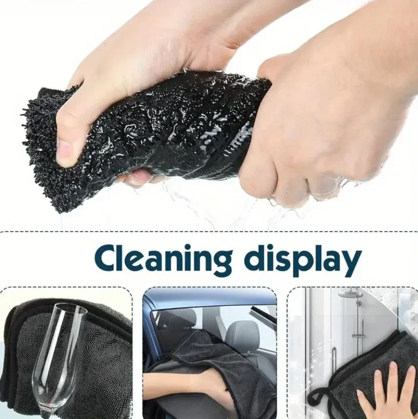 マイクロファイバー製 車用ドライタオル 超吸収性 厚手 クリ - Microfiber Car Drying Towel Super Absorbent のレビューと価格