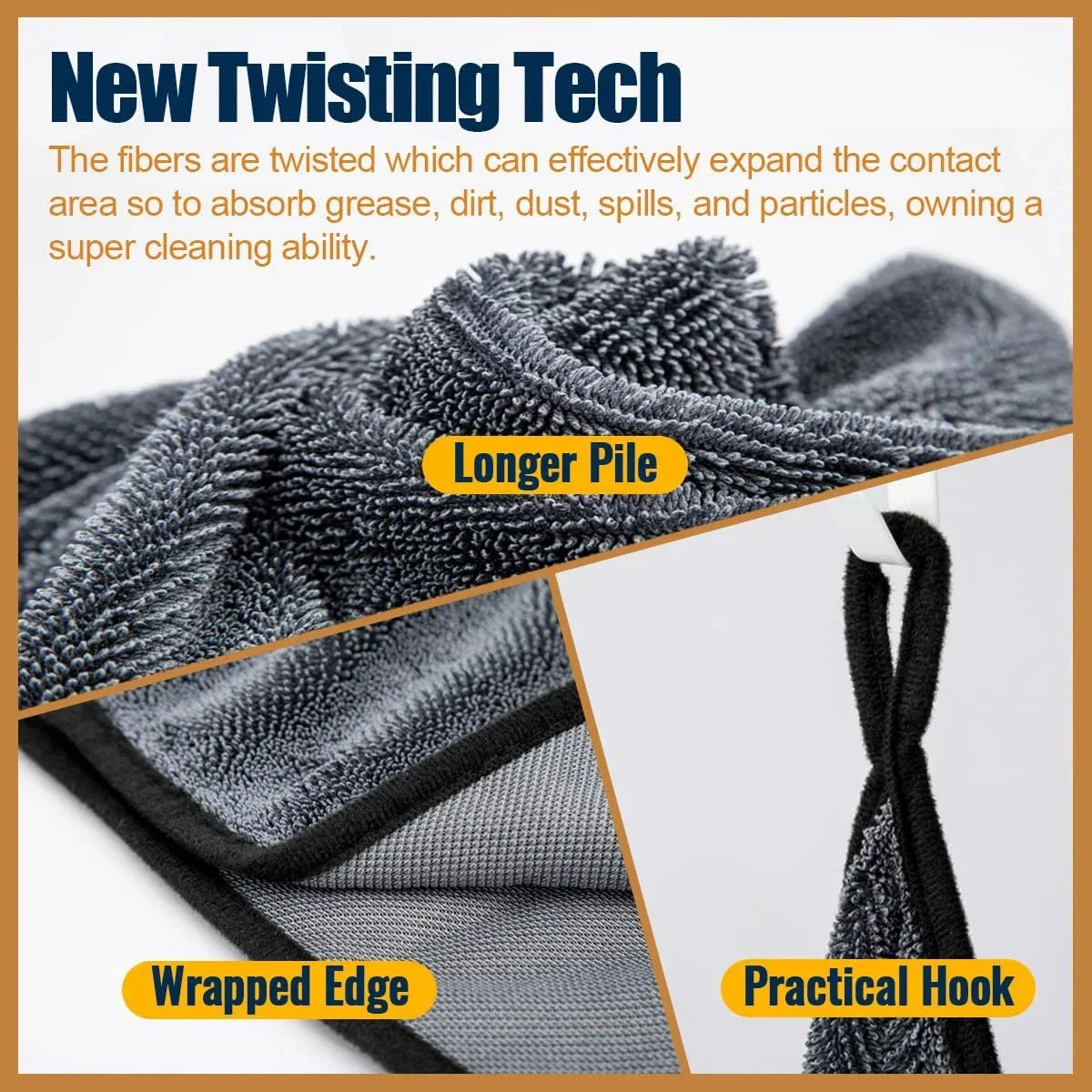 マイクロファイバー製 車用ドライタオル 超吸収性 厚手 クリ - Microfiber Car Drying Towel Super Absorbent のレビューと価格