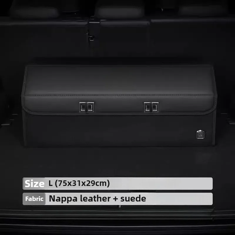 高級感のあるスエード素材のカー収納ボックス。大容量で折りたた - Car Trunk Organizer Foldable Storage Box のレビューと価格
