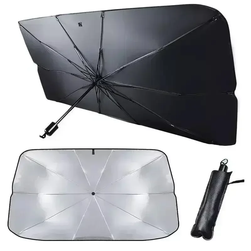 折りたたみ式カーサンシェード、フロントガラス用、シルバーコー - Car Sunshade Windshield Umbrella Foldable のレビューと価格