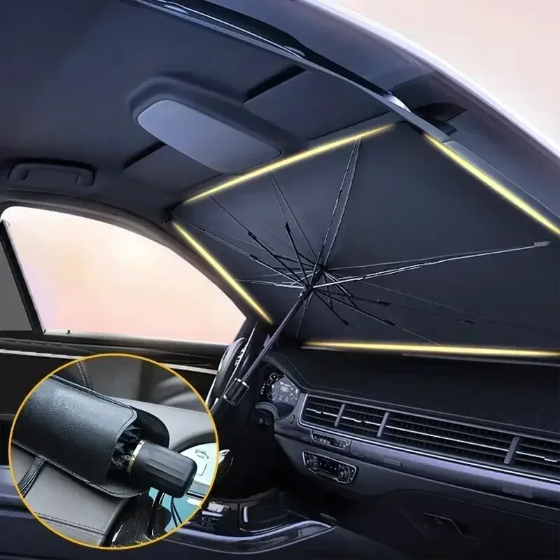 折りたたみ式カーサンシェード、フロントガラス用、シルバーコー - Car Sunshade Windshield Umbrella Foldable のレビューと価格