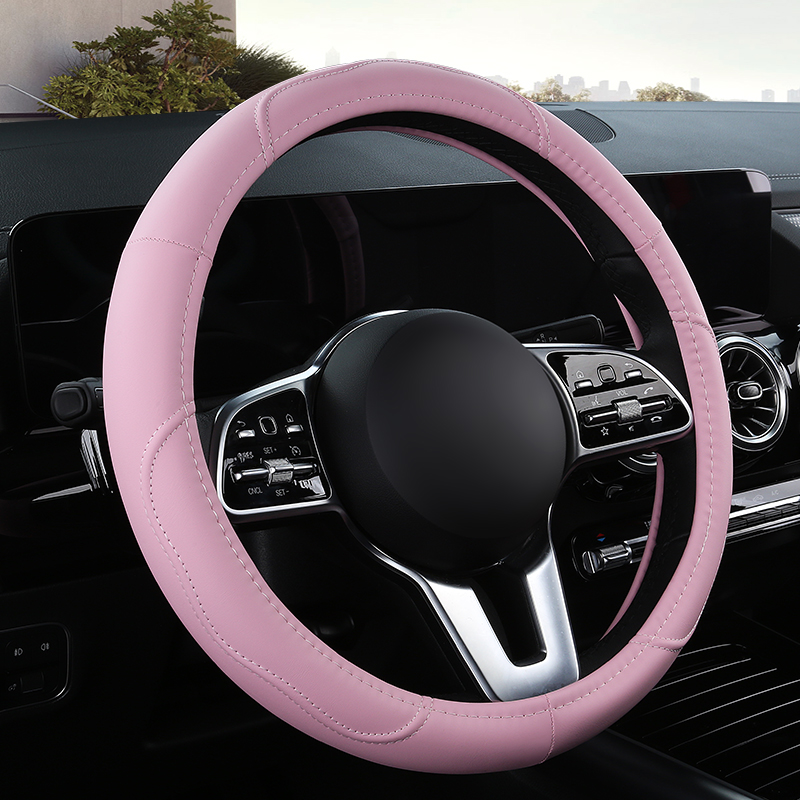 車の滑り止めレザーステアリングホイールカバーユニバーサル車の - Car Steering Wheel Cover Anti Slip Breathable のレビューと価格