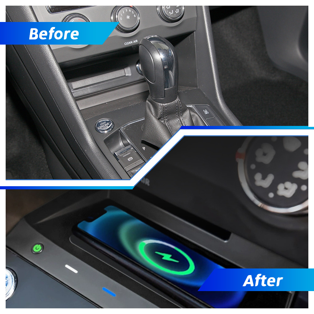 フォルクスワーゲン・ティグアン（2017年～2024年式）用 - Wireless Car Charger Mount Fast Charging のレビューと価格