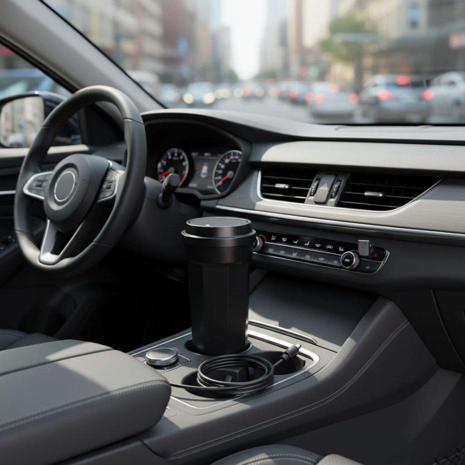 車載用ゴミ箱、蓋付き、小型ABS製、カップホルダーに収納可能 - Waterproof Car Trash Can With Lid のレビューと価格
