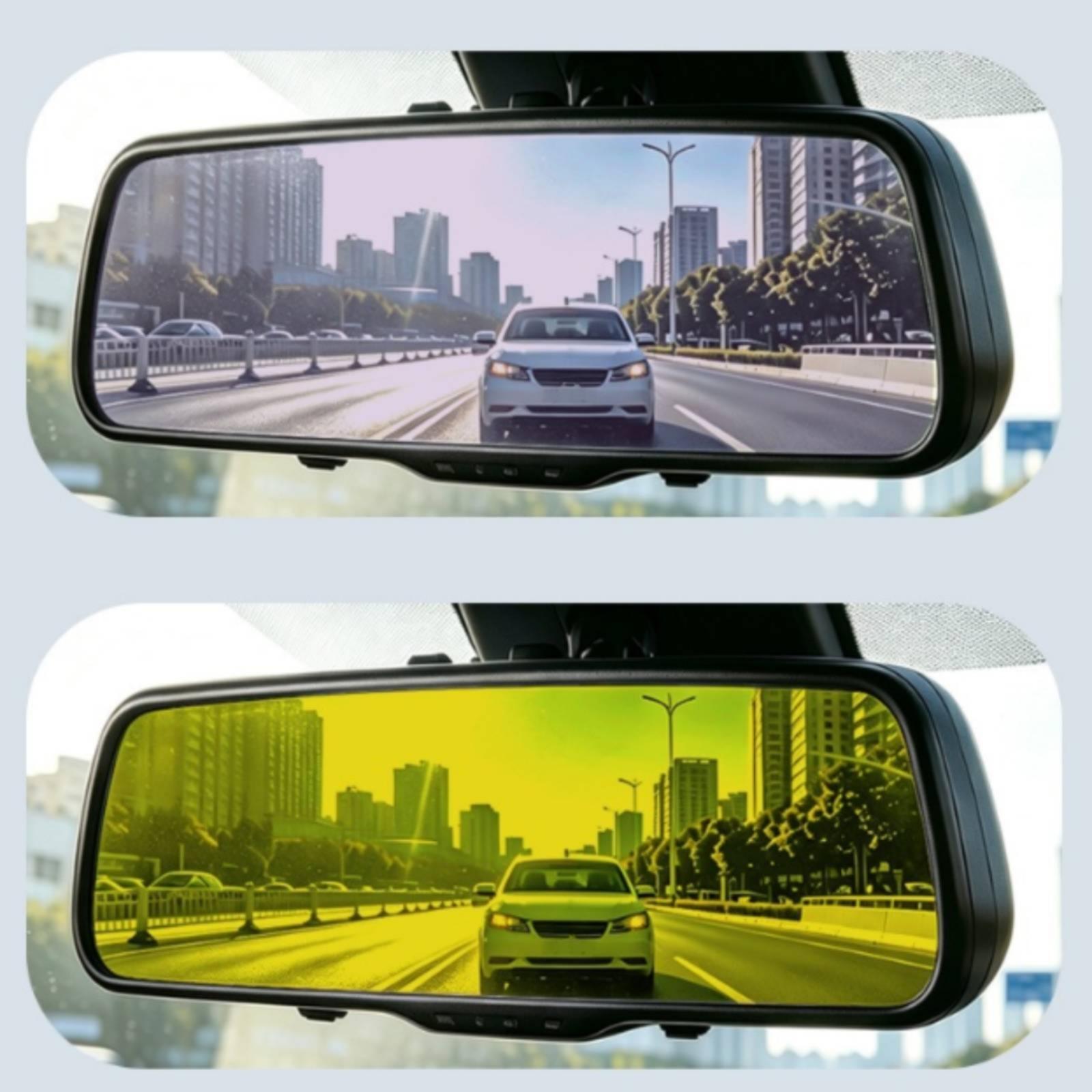 車用リアビューミラー用、光沢を抑えるPET素材の安全バイザー - Anti Glare Car Rearview Mirror Film のレビューと価格