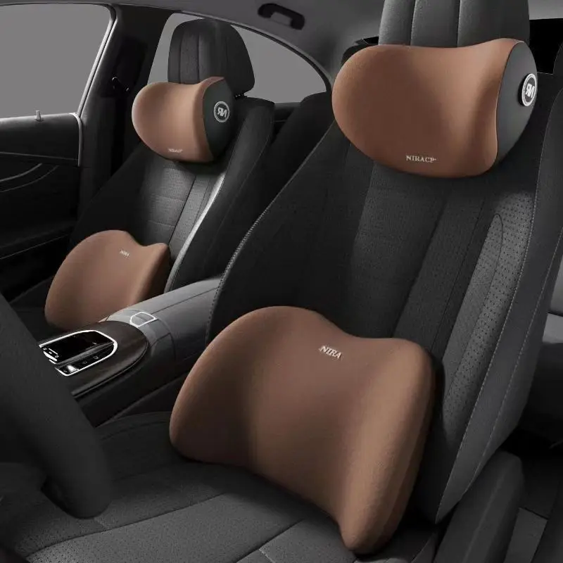 人間工学に基づいたメモリーフォームカーシートクッション -  - Memory Foam Car Neck Pillow Lumbar Support のレビューと価格