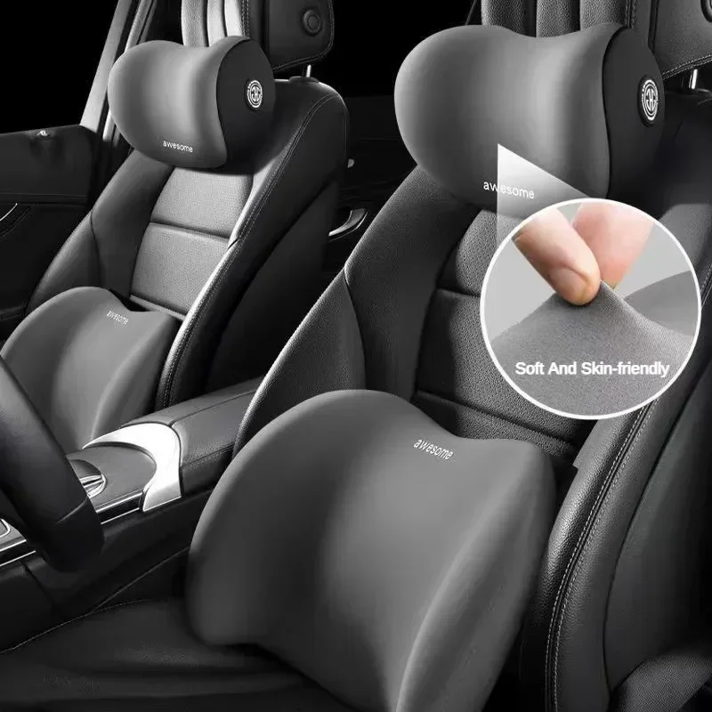 人間工学に基づいたメモリーフォームカーシートクッション -  - Memory Foam Car Neck Pillow Lumbar Support のレビューと価格