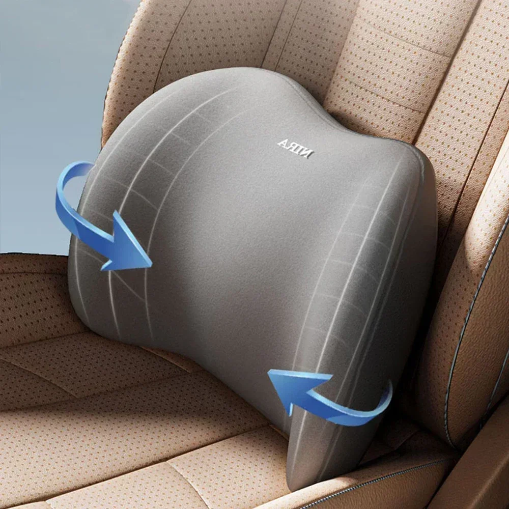人間工学に基づいたメモリーフォームカーシートクッション -  - Memory Foam Car Neck Pillow Lumbar Support のレビューと価格