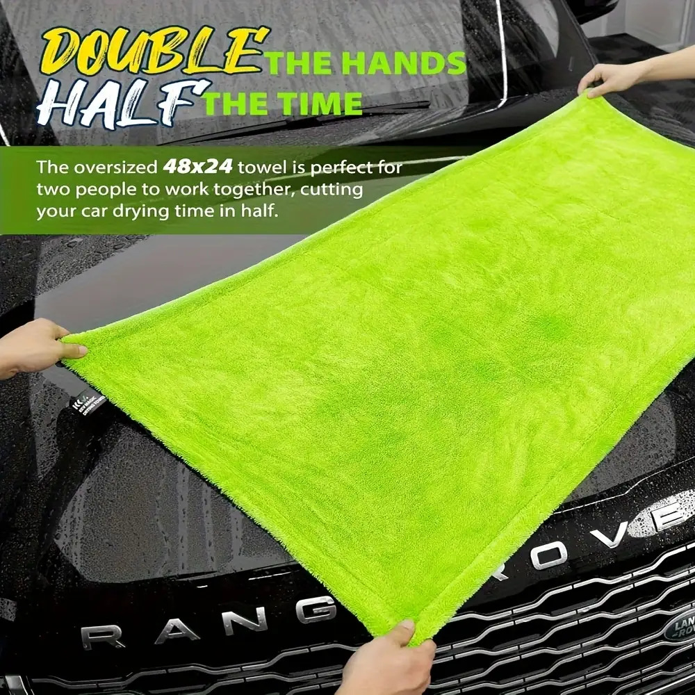 1400GSMヘビーデューティーSUVトラック乾燥タオル特大 - Microfiber Car Drying Towel Super Absorbent のレビューと価格