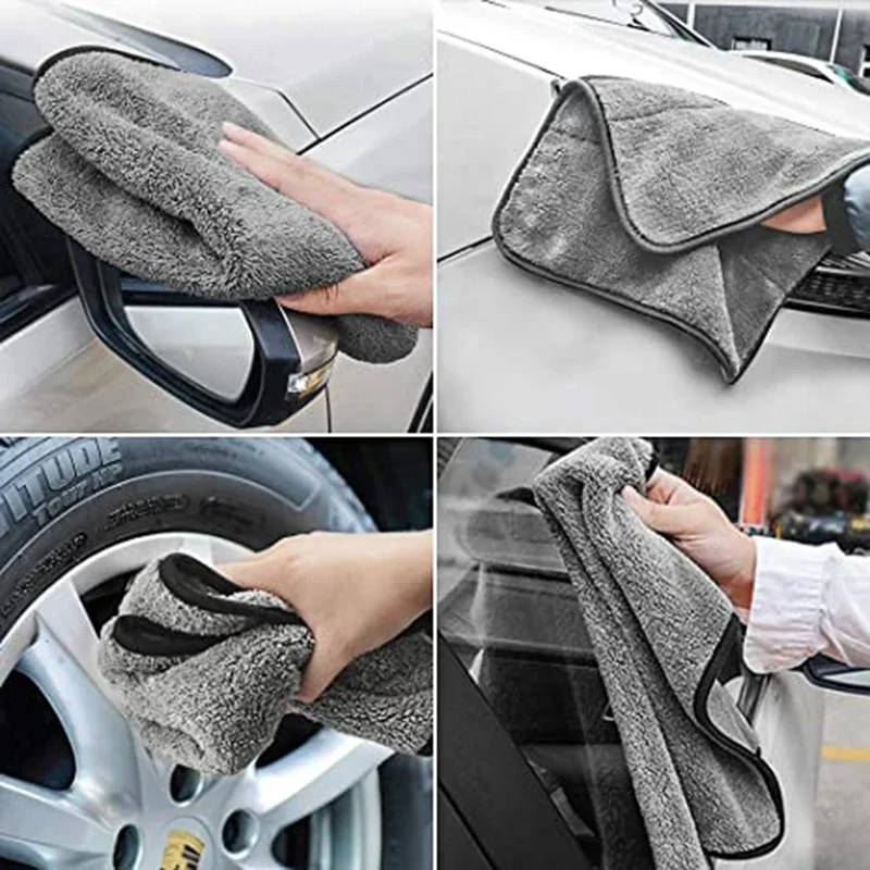 車のマイクロファイバータオルクリーニングディテールクロスオー - Microfiber Car Drying Towel Super Absorbent のレビューと価格