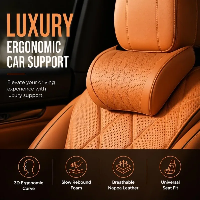 ユニバーサル対応 車用ヘッドレスト ランバーサポート ピロー - Memory Foam Car Neck Pillow Lumbar Support のレビューと価格