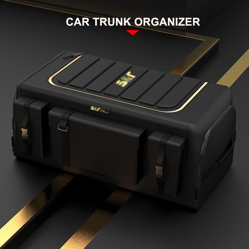 車のトランク用のユニバーサル収納ボックス,車両のメンテナンス - Car Trunk Organizer Foldable Storage Box のレビューと価格