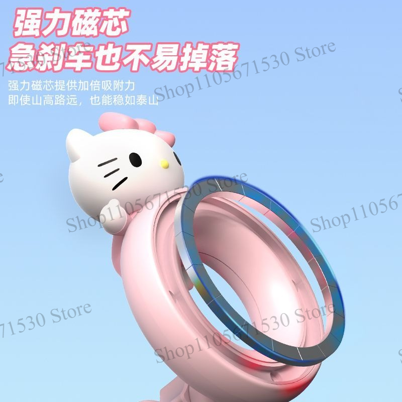 かわいいサンリオのキティちゃんがデザインされた、車のエアコン - Magnetic Phone Holder For Car Vent のレビューと価格