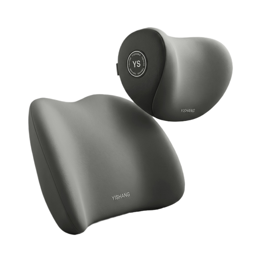 カーヘッドレスト＆ランバーサポートクッション。人間工学に基づ - Memory Foam Car Neck Pillow Lumbar Support のレビューと価格