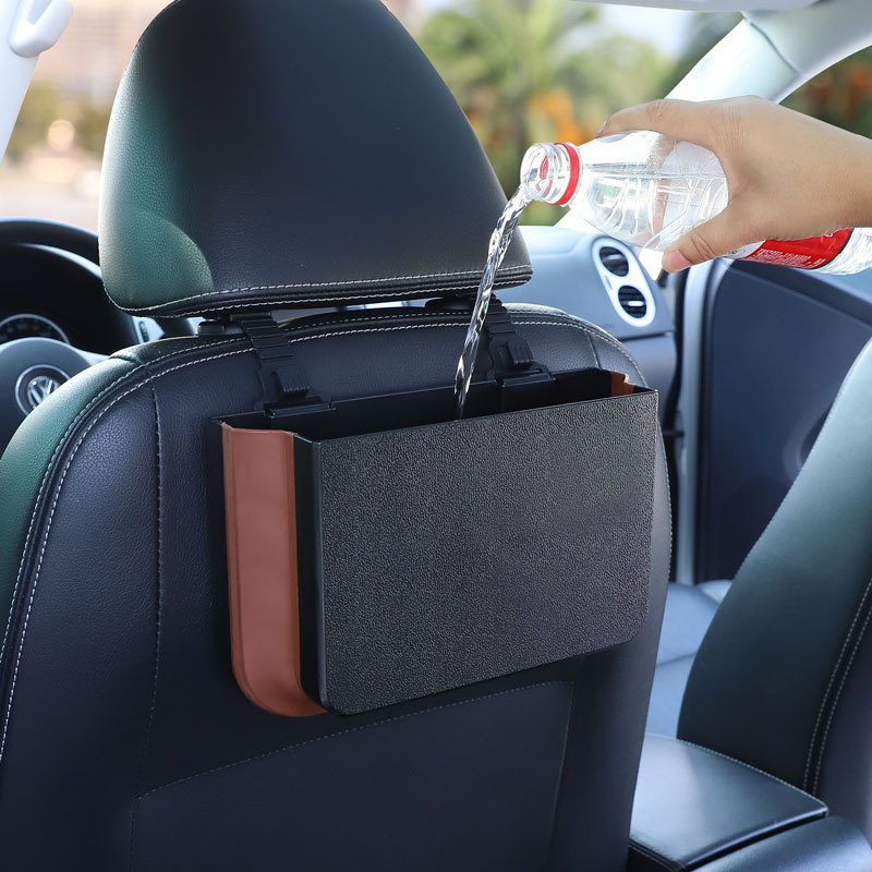 多機能ポータブル折りたたみ式ゴミ箱,車のゴミ袋,クリップ付き - Waterproof Car Trash Can With Lid のレビューと価格